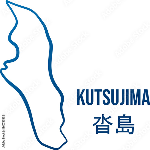 Kutsujima island in Kyoto prefecture simplified smooth map.