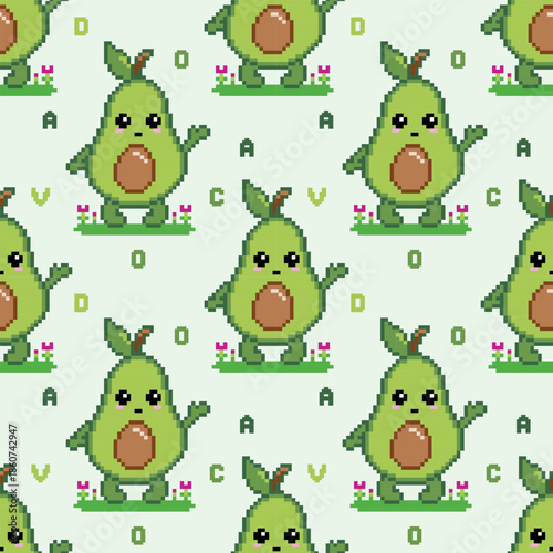 Fruit pattern in geometric shapes, seamless design, suitable for fabric, clothing, backgrounds, decoration, wallpaper, and ceramics.