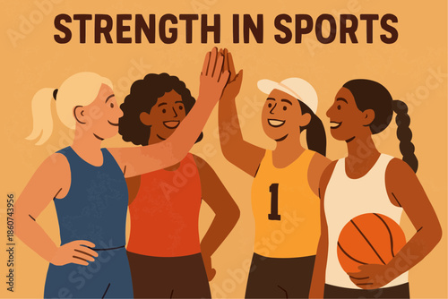 Women Sports Team Victory International Women's Day Art