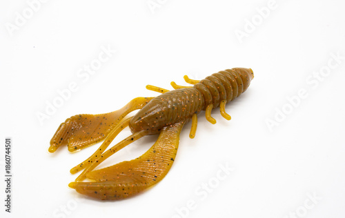 Soft plastic fishing baits, primarily used for largemouth bass fishing. 