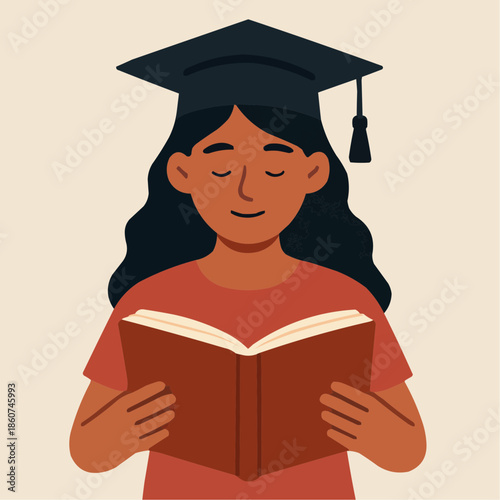 Women Education Flat Vector Illustration