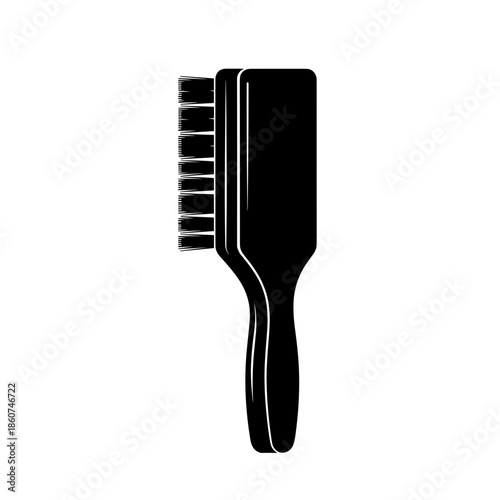 Black Hair Brush with Wide Handle.