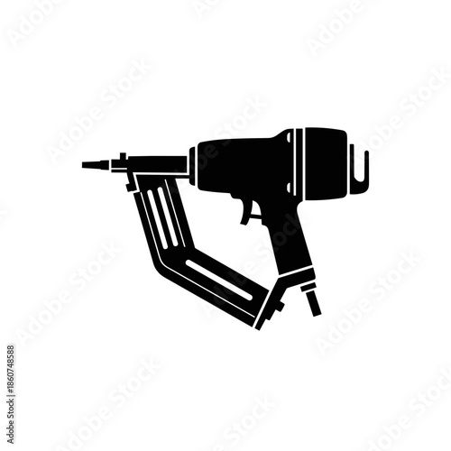 Electric Drill Tool Machine Equipment Silhouette.