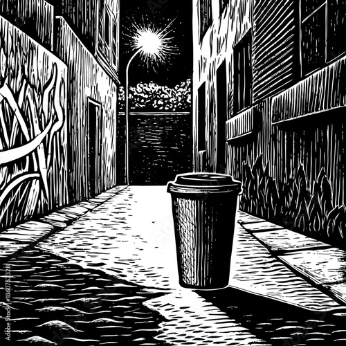 Urban Coffee Culture Backdrop