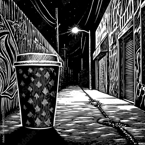 Urban Coffee Culture Backdrop