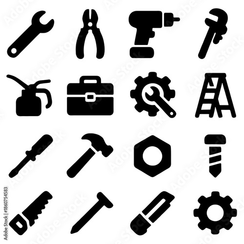 Essential Tools Collection: An array of indispensable tools, each a symbol of craftsmanship and functionality, meticulously arranged to showcase their vital role in various tasks.