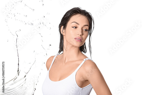 Beautiful young woman with ...