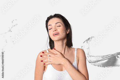 Beautiful young woman with ...