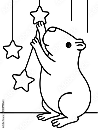 Dreamer Mouse: An adorable mouse reaches for twinkling stars, embodying aspiration, wonder, and the pursuit of dreams. Capturing the essence of hope and imagination.