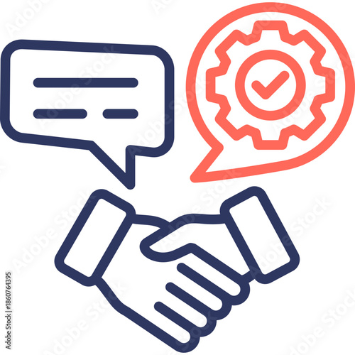 Negotiation Skills line color icon