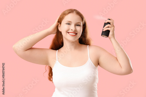 Beautiful young redhead wom...