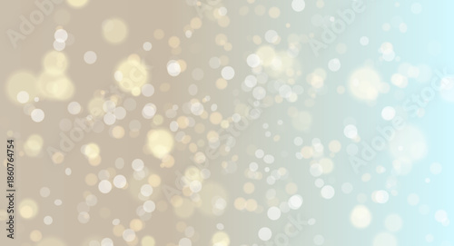 Elegant Golden and Blue Bokeh Lights Gradient Background