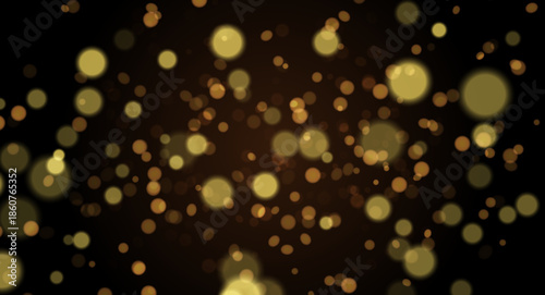 Golden Bokeh Lights Abstract Background