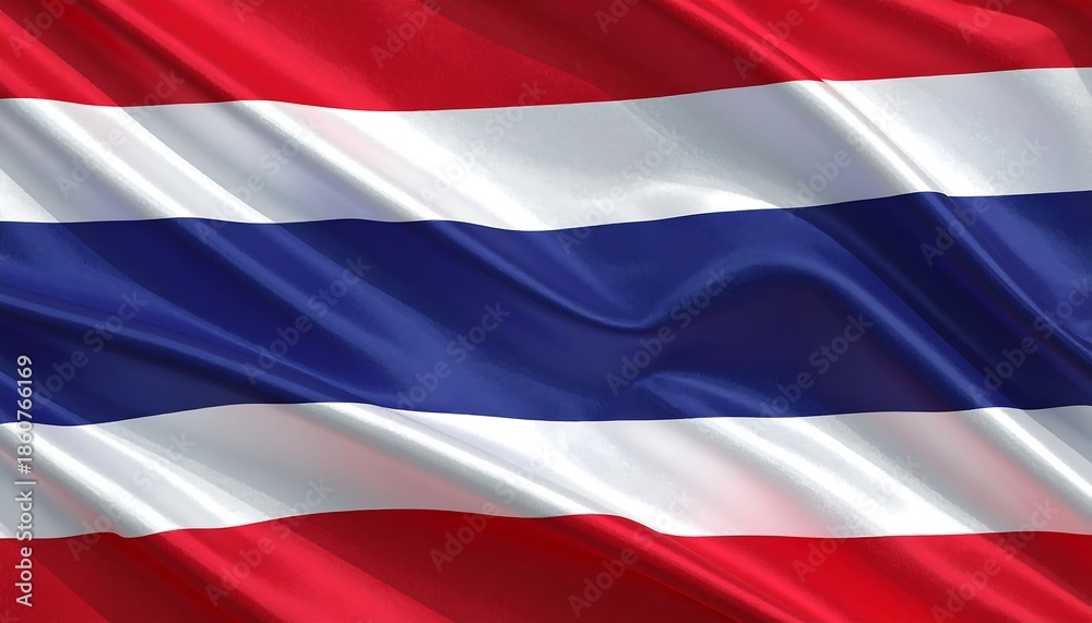 Fototapeta premium Thailand national flag waving