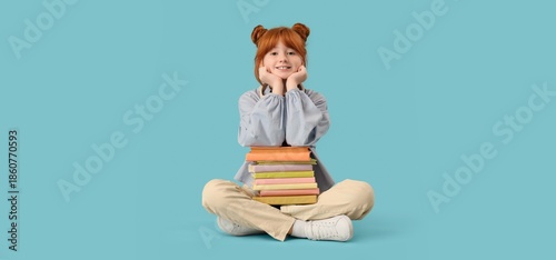 Teenage redhead girl with s...