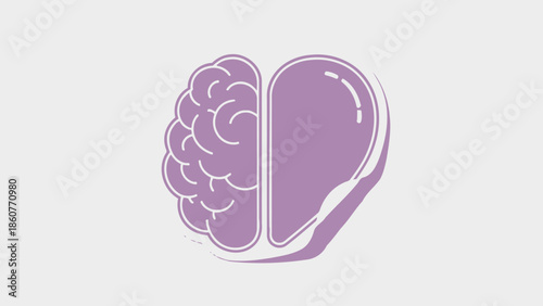 Brain and Heart Symbol: Logic vs Emotion, Rationality vs Intuition, Mind vs Love