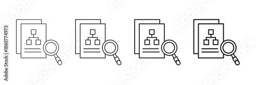 Predictive Model Iicons Vector Set In Different Stroke Line Style