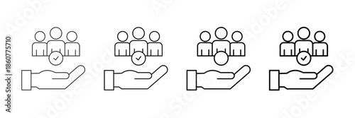 Inclusion Icons Vector Set In Different Stroke Line Style