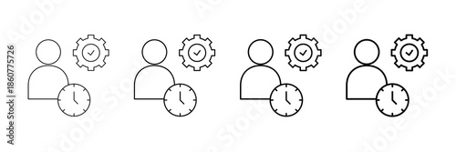 Dedication Icons Vector Set In Different Stroke Line Style