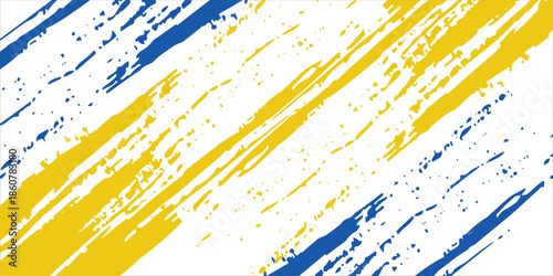 Ukraine Flag with Brush Concept. Flag of Ukraine in Grunge Style. Pray for Ukraine. Hand Painted Brush Flag of Ukraine Country.vector ilustration,art,modern,absolute