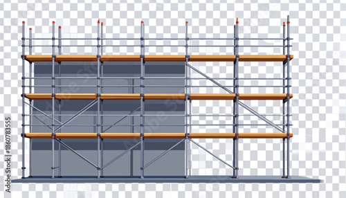 Construction Scaffolding Structure for Building Projects.