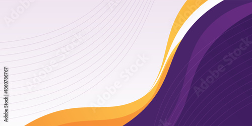 purple and orange gradient flowing wave with smooth line background for poster design, banner, presentation, brochure, slide, marketing. vector Eps 10