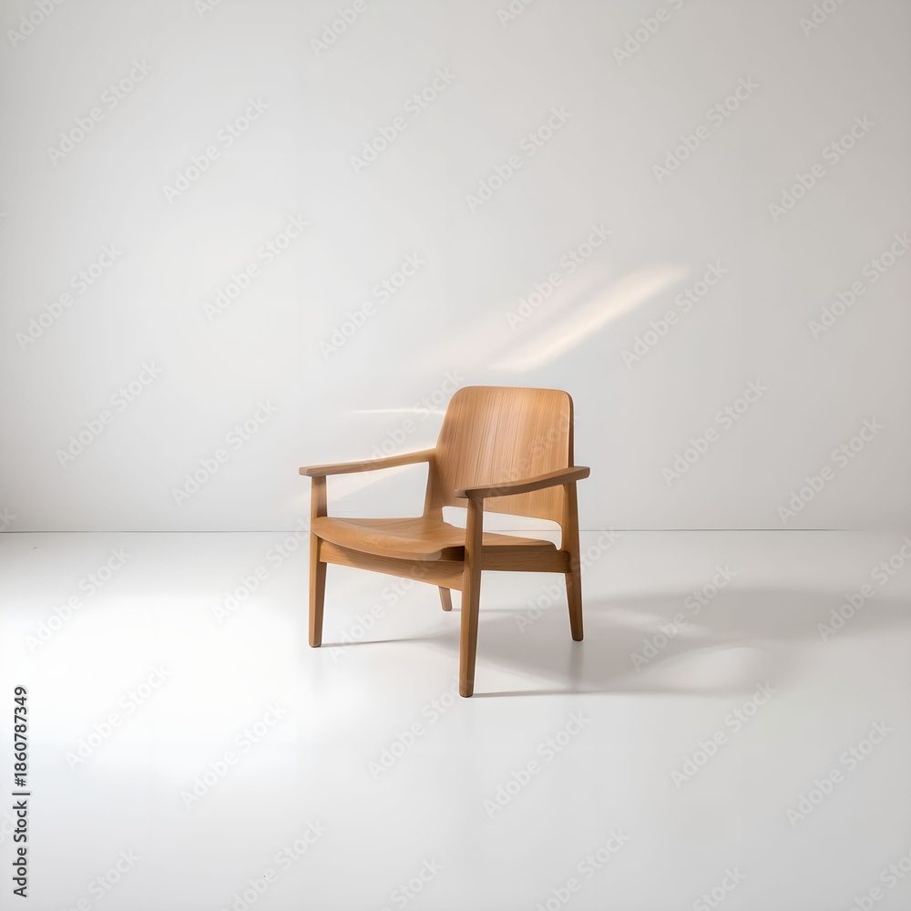 Fototapeta premium Timeless Mid-Century Chair in Motion 