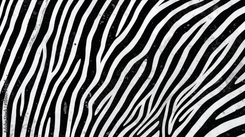 Close-up view of a zebra's distinctive black and white striped fur pattern, showcasing the natural beauty of animal camouflage.