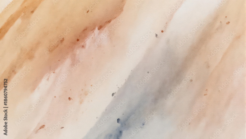 Fototapeta premium Abstract watercolor background with diagonal strokes in warm and cool hues