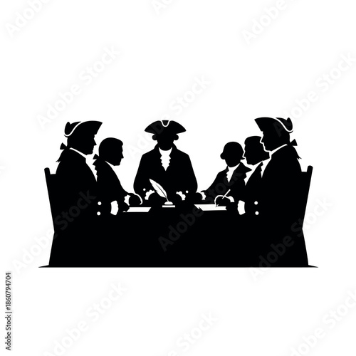 Founding Fathers Silhouette Meeting.