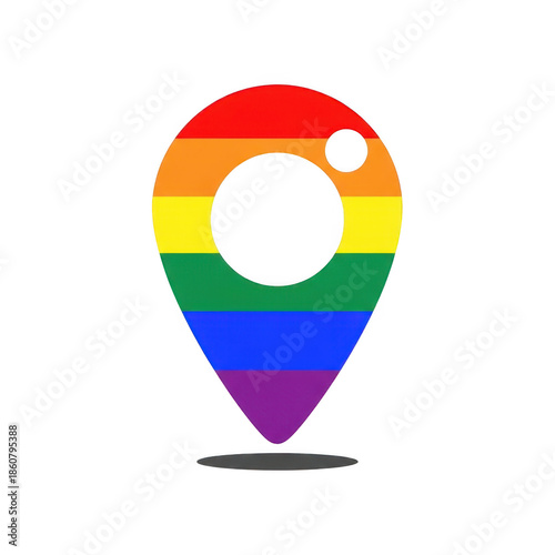 Free Download Vibrant rainbow location marker with small white dot - GFXLoad