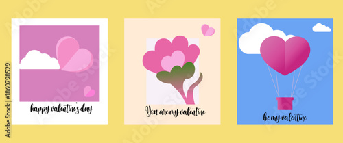 Cute pink spring Easter greeting card featuring a floral pattern with valentine's heart and heart design elements in a vector illustration style