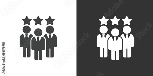 Top Rated Team icon. Solid glyph series icon