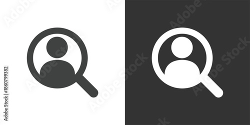 User Search icon. Solid glyph series icon