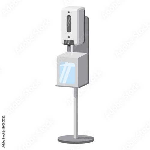 Hand sanitizer dispenser on stand, hygiene
