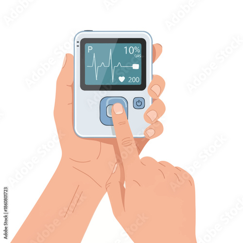Hand using medical device for health monitoring