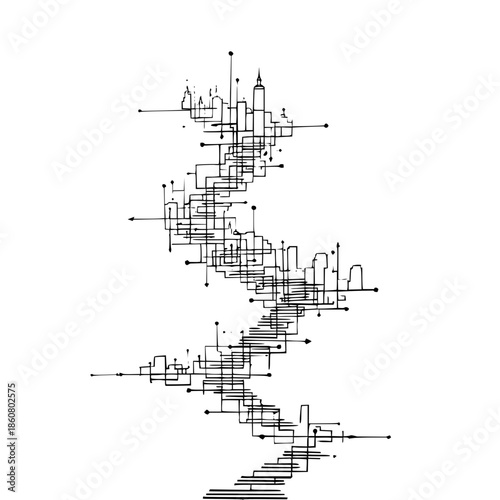 Conceptual minimalist black background with deep darkness, providing ample copy space, high-resolution vector.