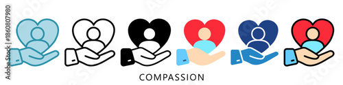 Compassion Mini Illustration Icon. Use For Modern Concept, Print, Ui, Ux Kit, Web And App Development. Vector Related To Business Finance, Management And More
