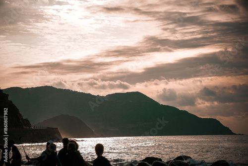 sunset on the beach