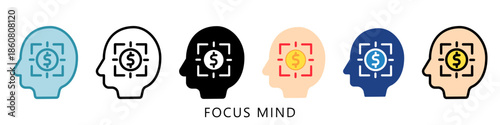 Focus Mind Mini Illustration Icon. Use For Modern Concept, Print, Ui, Ux Kit, Web And App Development. Vector Related To Business Finance, Management And More