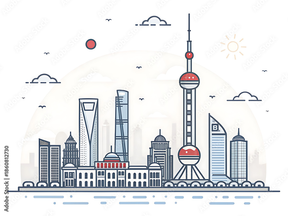 Obraz premium The Bund, Shanghai