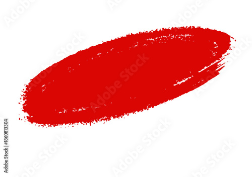 Ein lebhafter, horizontaler roter Pinselstrich mit rauer Textur, ideal für kreative Designs, Hintergründe und grafische Elemente auf transparentem Hintergrund.