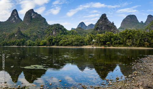 The Mountain Landscape of Guilin, Li River in Yangshuo