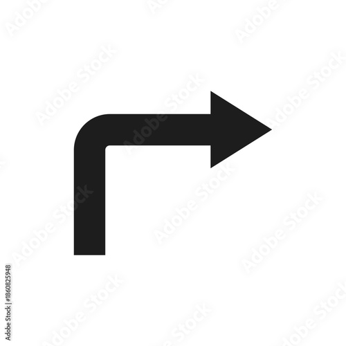 Right Angle Direction Arrow Icon