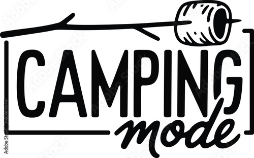 Camping mode activated with marshmallow on stick