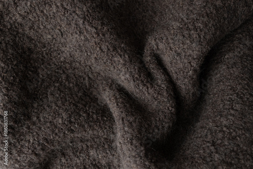 Canvas-taulu cozy wool brown knitted sweater close up