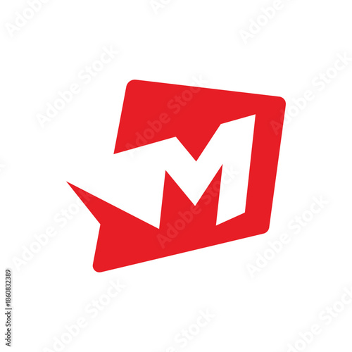 Letter M Modern Media Logo