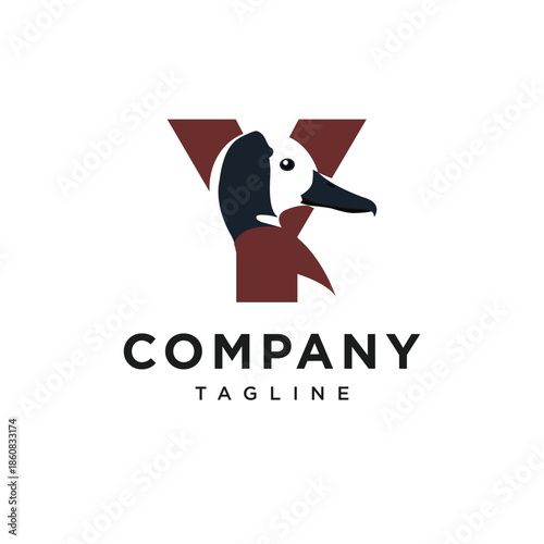 Letter Y White-faced Whistling Logo Icon Vector