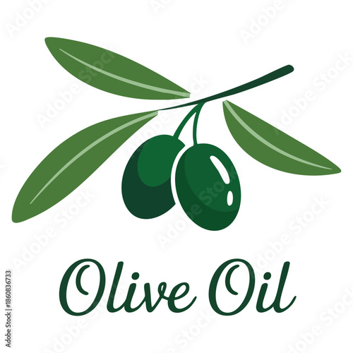 Olive oil vector logo template design using leaf and circle symbol perfect for health and food business branding and product identity