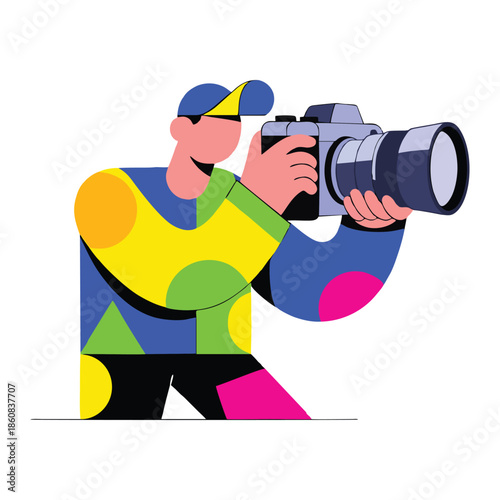 A Creative Photographer Capturing Moments with a Modern Digital Camera